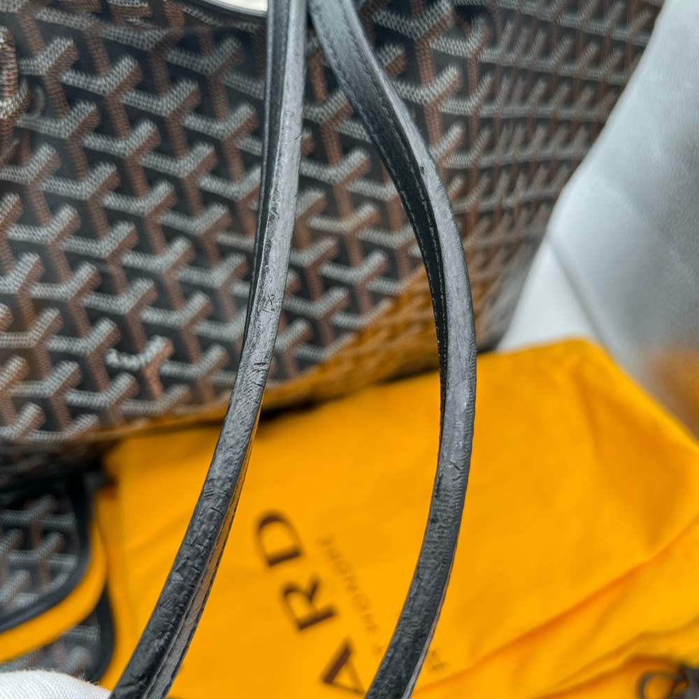 Goyard Saint Louis GM black Goyardine Canvas Tote bag with pouch like New ❤️ - Picture 6 of 11